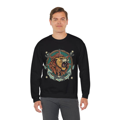 Sweatshirt Traditional Sailor Tattoo Leo Soft Crewneck Sweatshirt