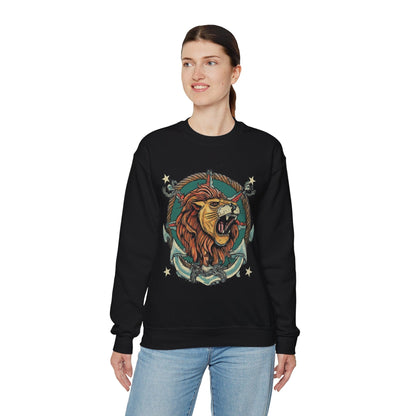 Sweatshirt Traditional Sailor Tattoo Leo Soft Crewneck Sweatshirt