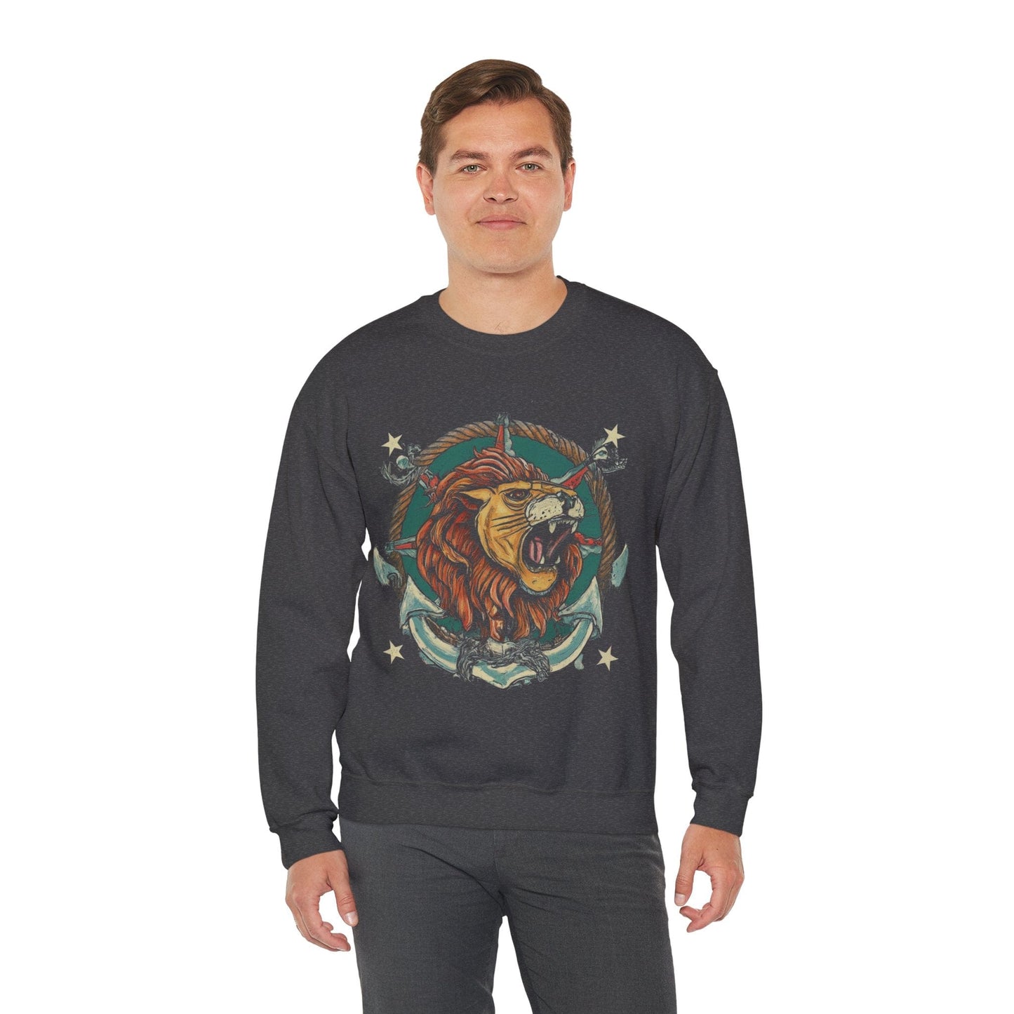 Sweatshirt Traditional Sailor Tattoo Leo Soft Crewneck Sweatshirt