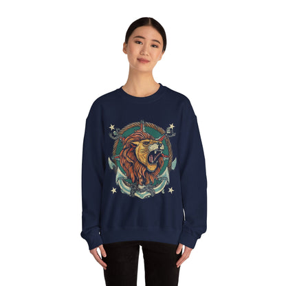 Sweatshirt Traditional Sailor Tattoo Leo Soft Crewneck Sweatshirt