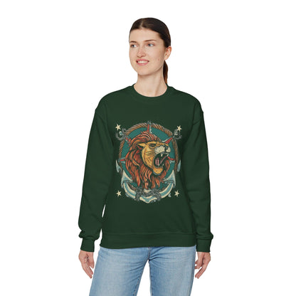 Sweatshirt Traditional Sailor Tattoo Leo Soft Crewneck Sweatshirt