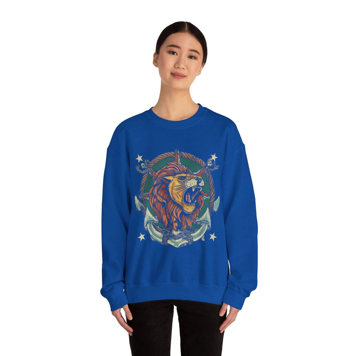 Sweatshirt Traditional Sailor Tattoo Leo Soft Crewneck Sweatshirt