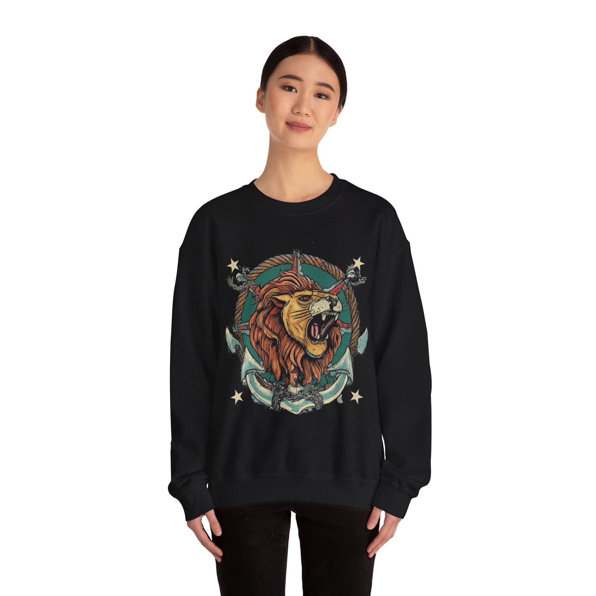 Sweatshirt Traditional Sailor Tattoo Leo Soft Crewneck Sweatshirt