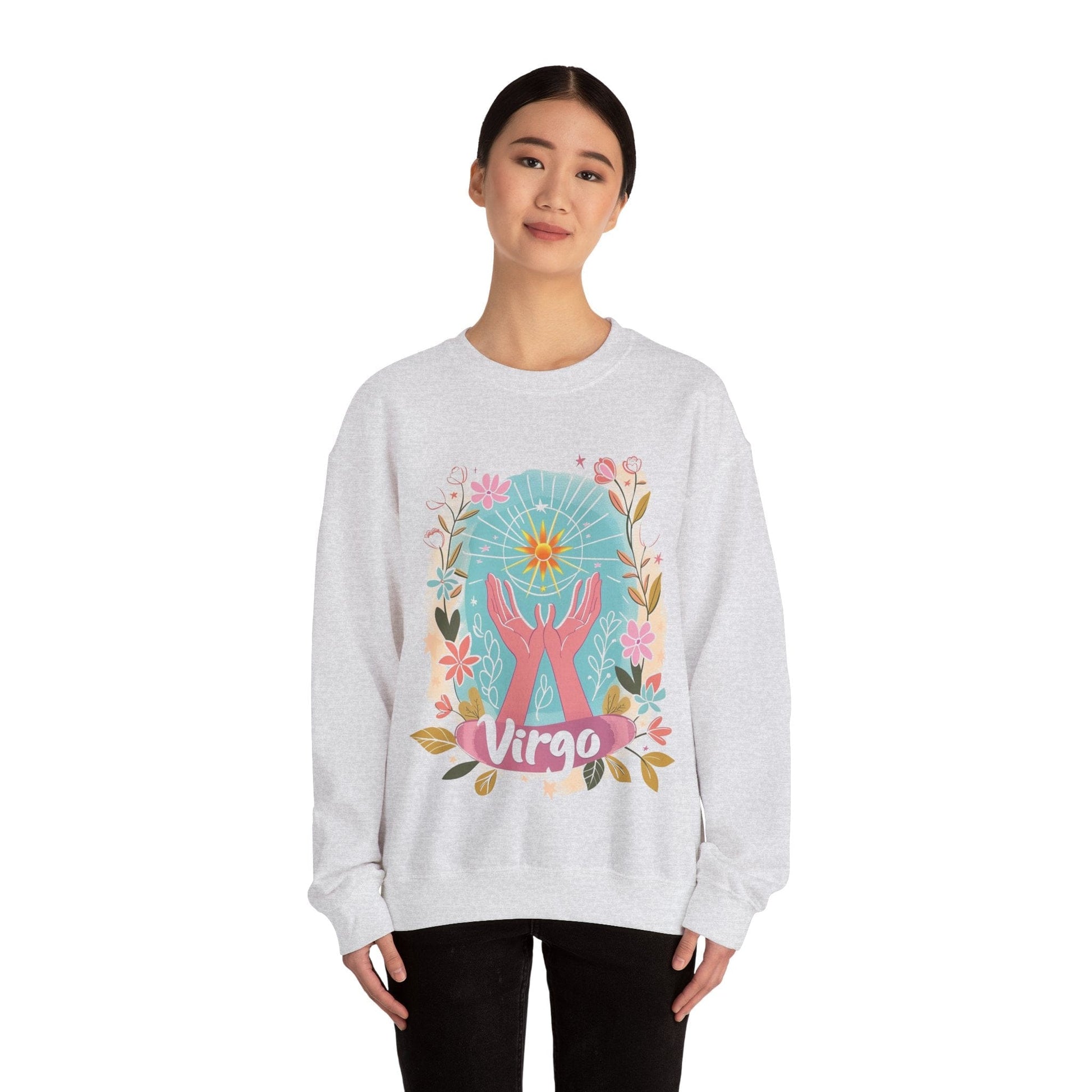 Sweatshirt Virgo's Bloom Soft Sweater: Embrace Your Inner Garden