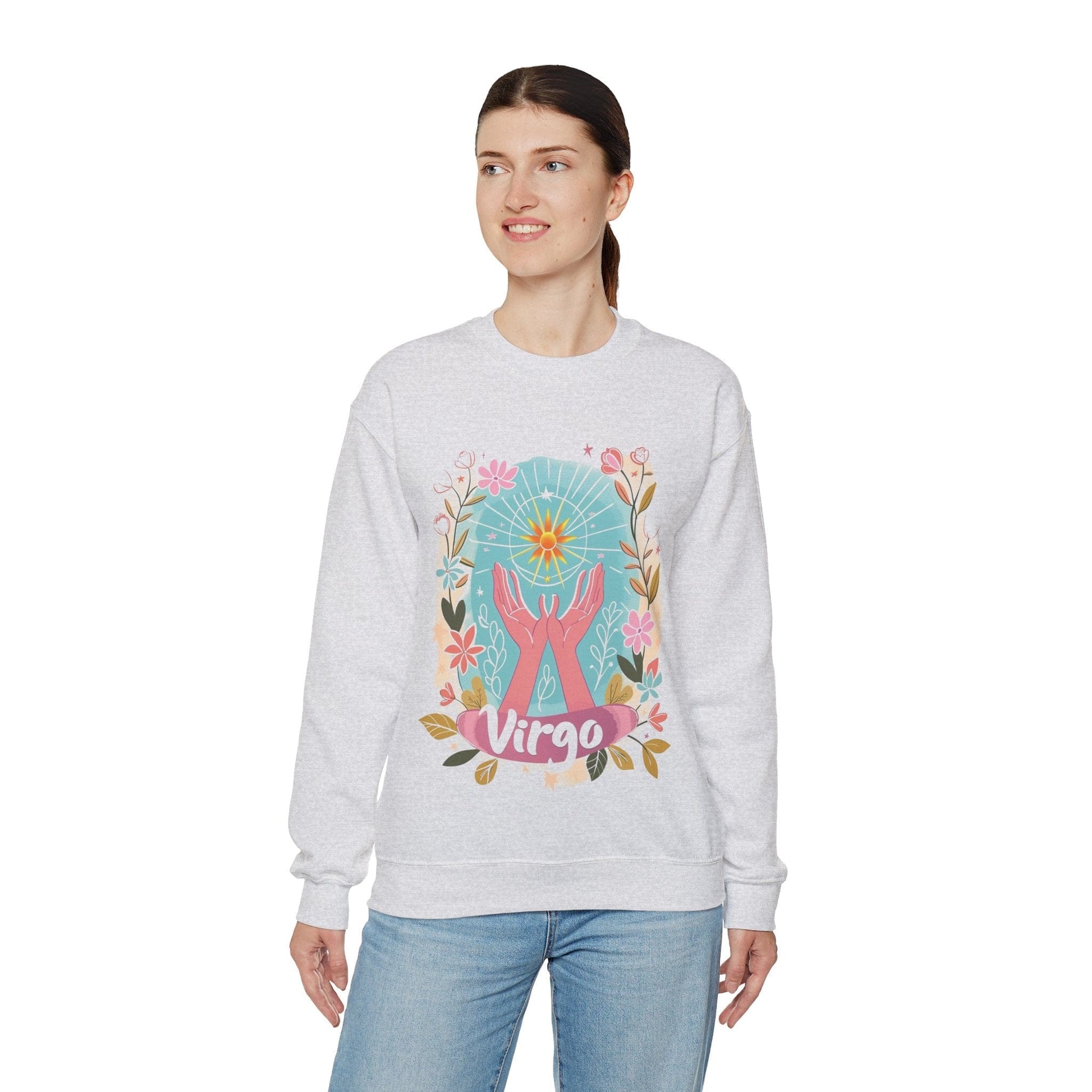 Sweatshirt Virgo's Bloom Soft Sweater: Embrace Your Inner Garden