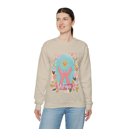 Sweatshirt Virgo's Bloom Soft Sweater: Embrace Your Inner Garden