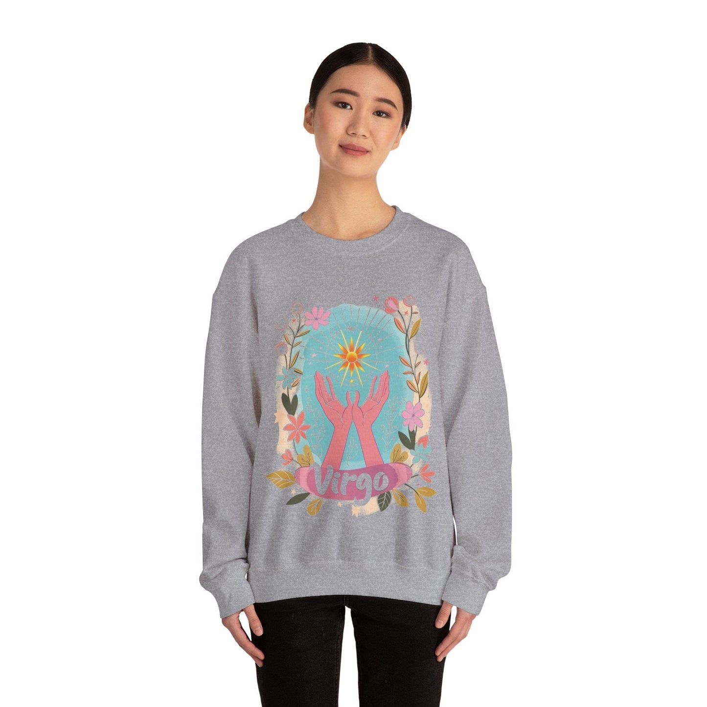 Sweatshirt Virgo's Bloom Soft Sweater: Embrace Your Inner Garden