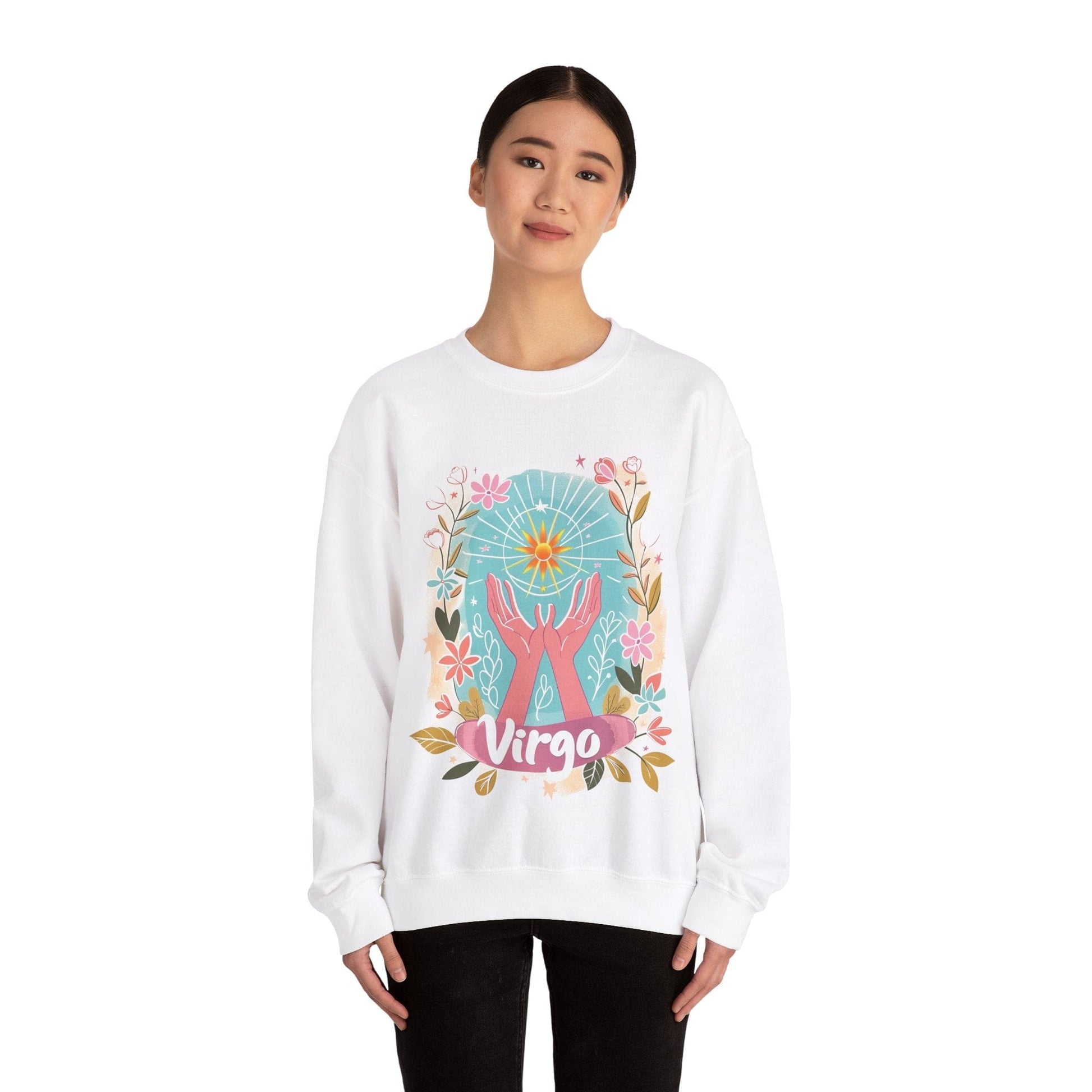 Sweatshirt Virgo's Bloom Soft Sweater: Embrace Your Inner Garden