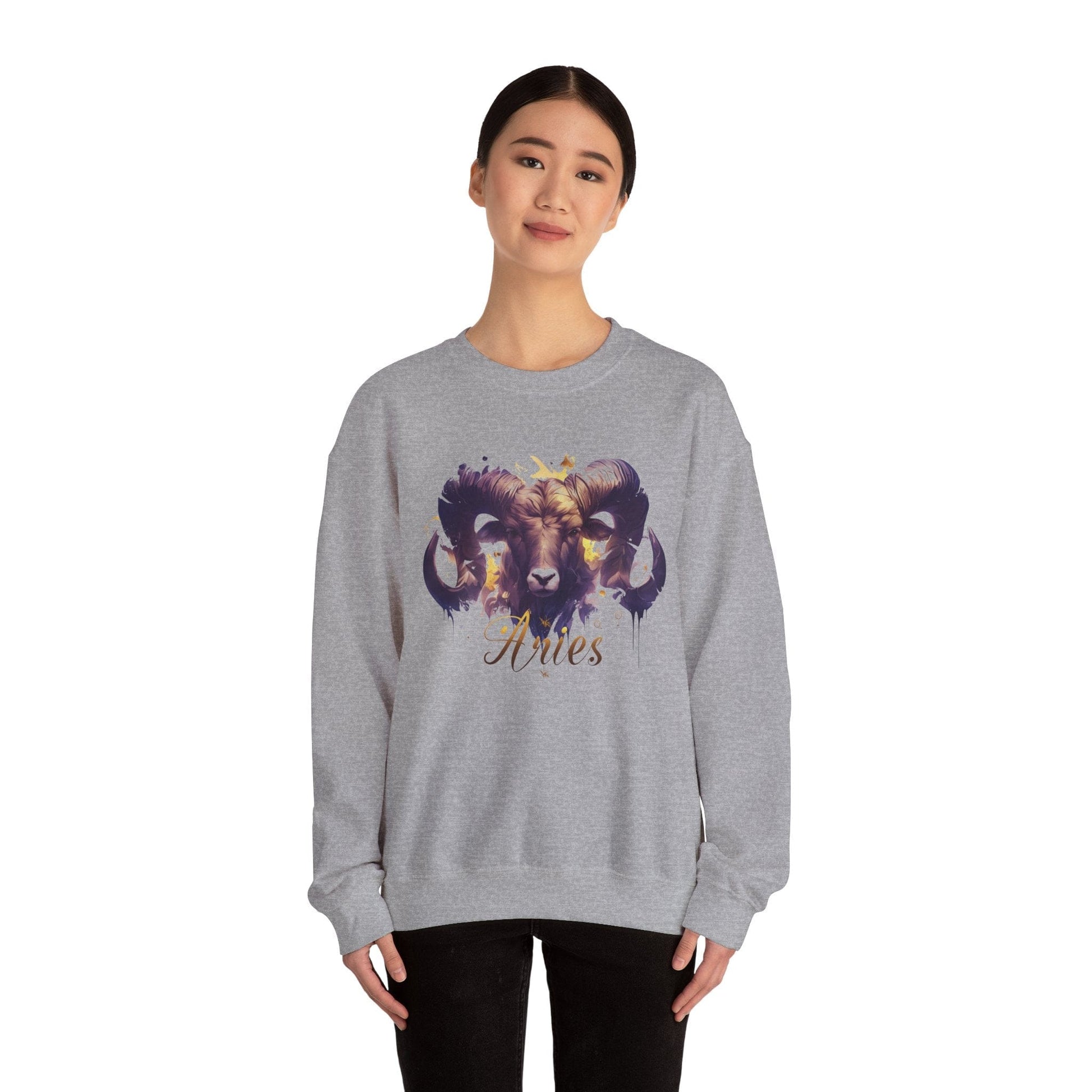 Sweatshirt Vivid Aries Spirit Soft Sweater: Embrace Your Fire