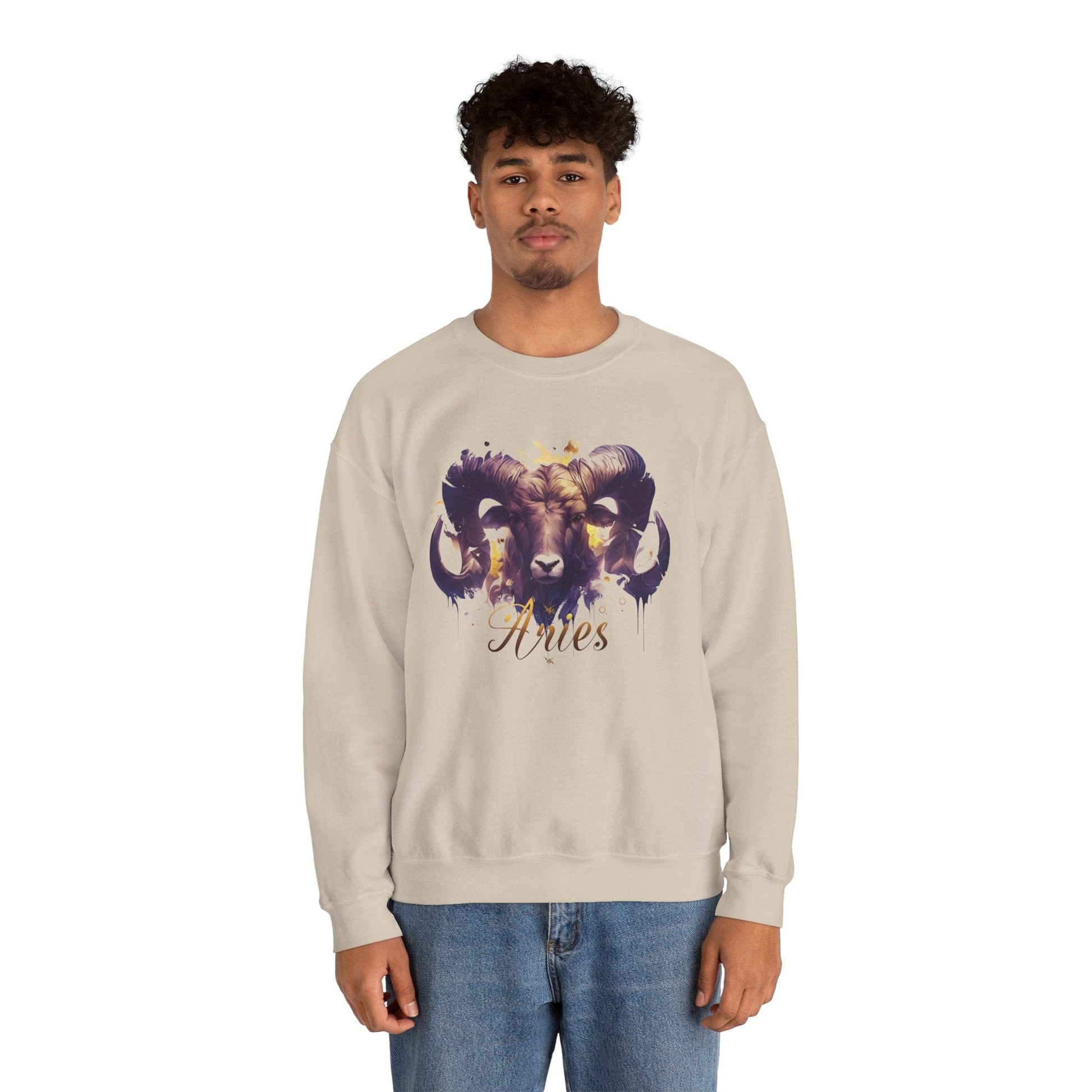 Sweatshirt Vivid Aries Spirit Soft Sweater: Embrace Your Fire