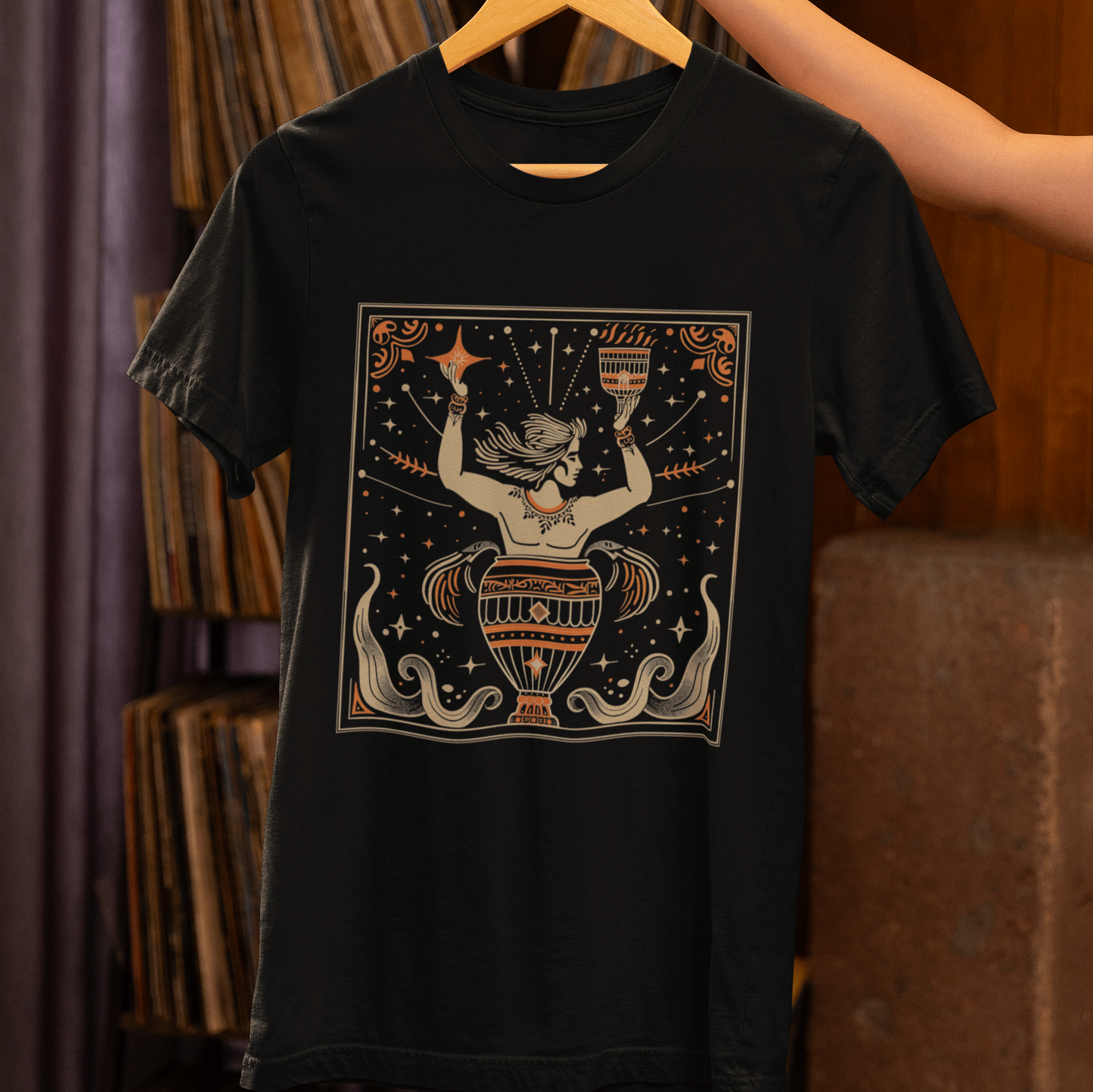 T-Shirt Aquarian Essence: Aquarius Tarot Card T-Shirt