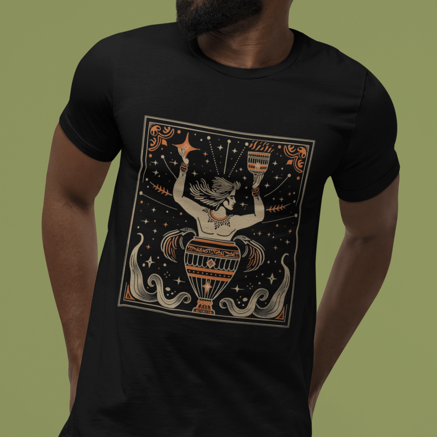 T-Shirt Aquarian Essence: Aquarius Tarot Card T-Shirt