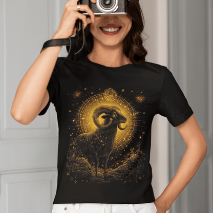 T-Shirt Aries Celestial Guardian Tarot Card T-Shirt