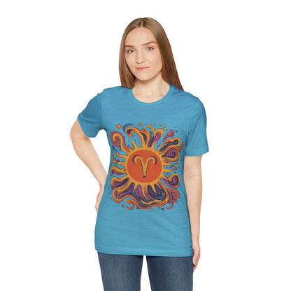 T-Shirt Aries Zodiac Blaze Soft T-Shirt: Ignite Your Wardrobe