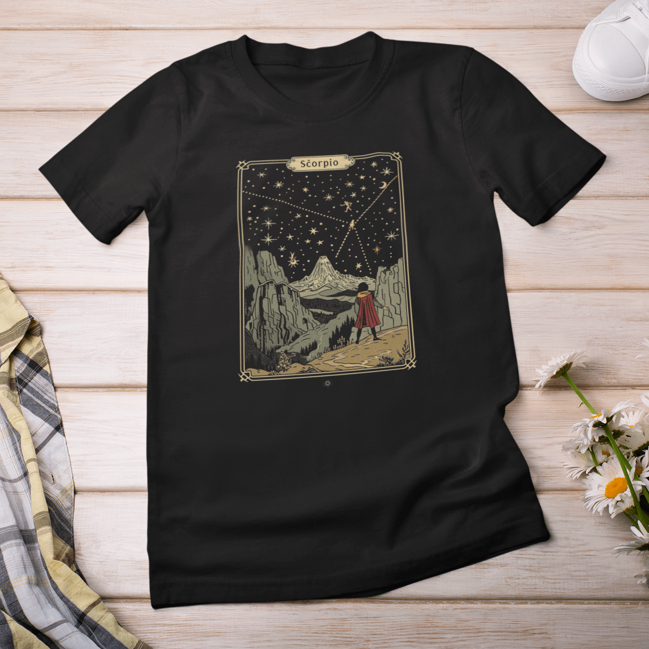 T-Shirt Ascent of Ambition: Scorpio Tarot Card T-Shirt