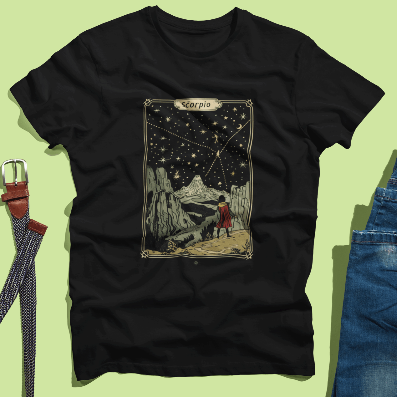 T-Shirt Ascent of Ambition: Scorpio Tarot Card T-Shirt