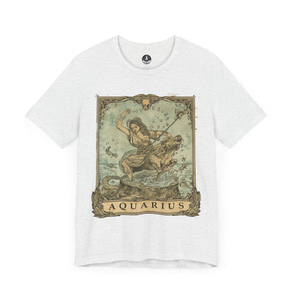 T-Shirt Ash / S Aquarius Odyssey T-Shirt: Navigating Mystical Seas with Boundless Spirit