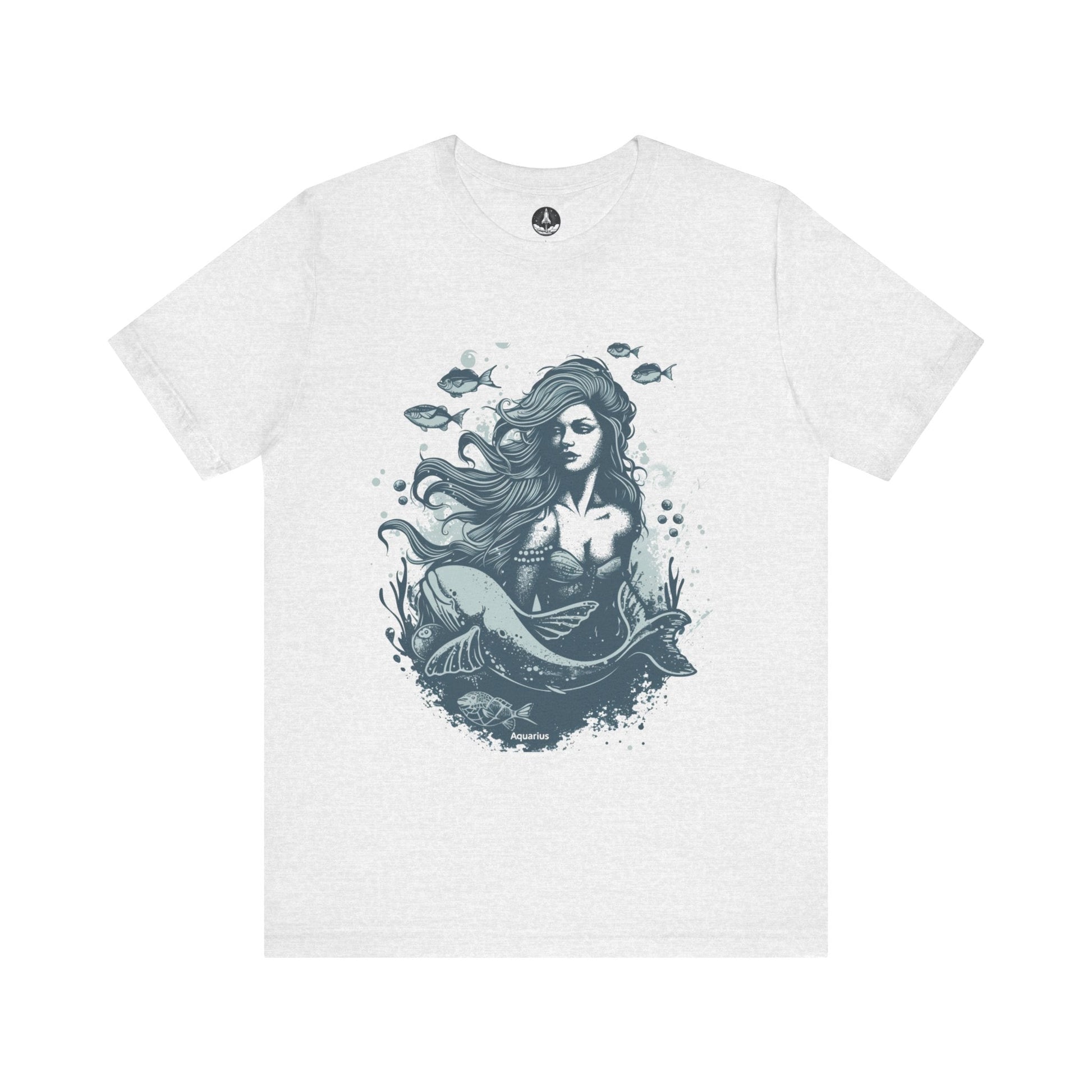 T-Shirt Ash / S Aquarius Siren T-Shirt: Enchanting Depths for the Visionary Spirit