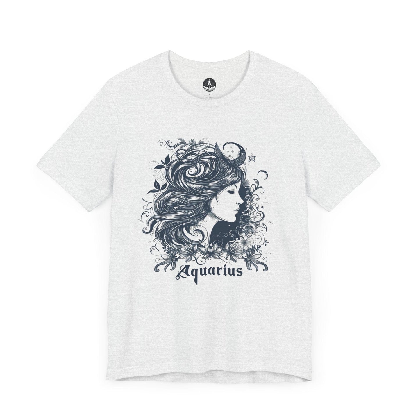 T-Shirt Ash / S Aquarius Windswept Wonder T-Shirt: Celestial Beauty for the Free Spirit