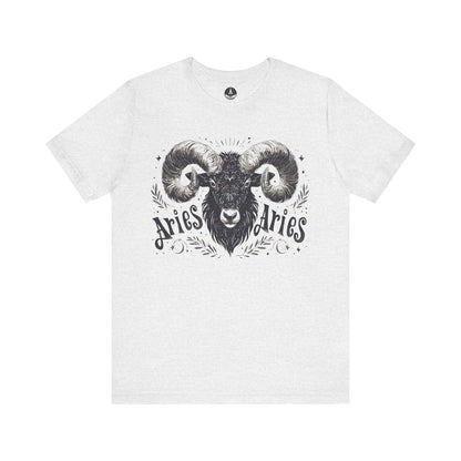 T-Shirt Ash / S Aries Astrology Unisex TShirt: An Ode to the Maverick