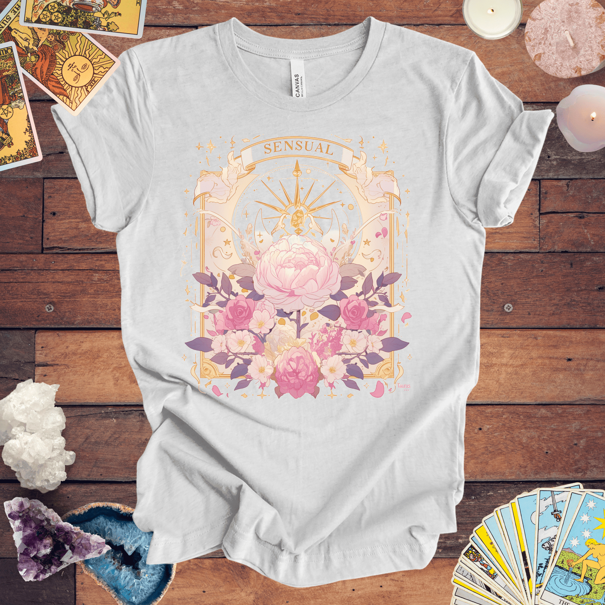 T-Shirt Ash / S Astrological Taurus: The Sensual Venus T-Shirt