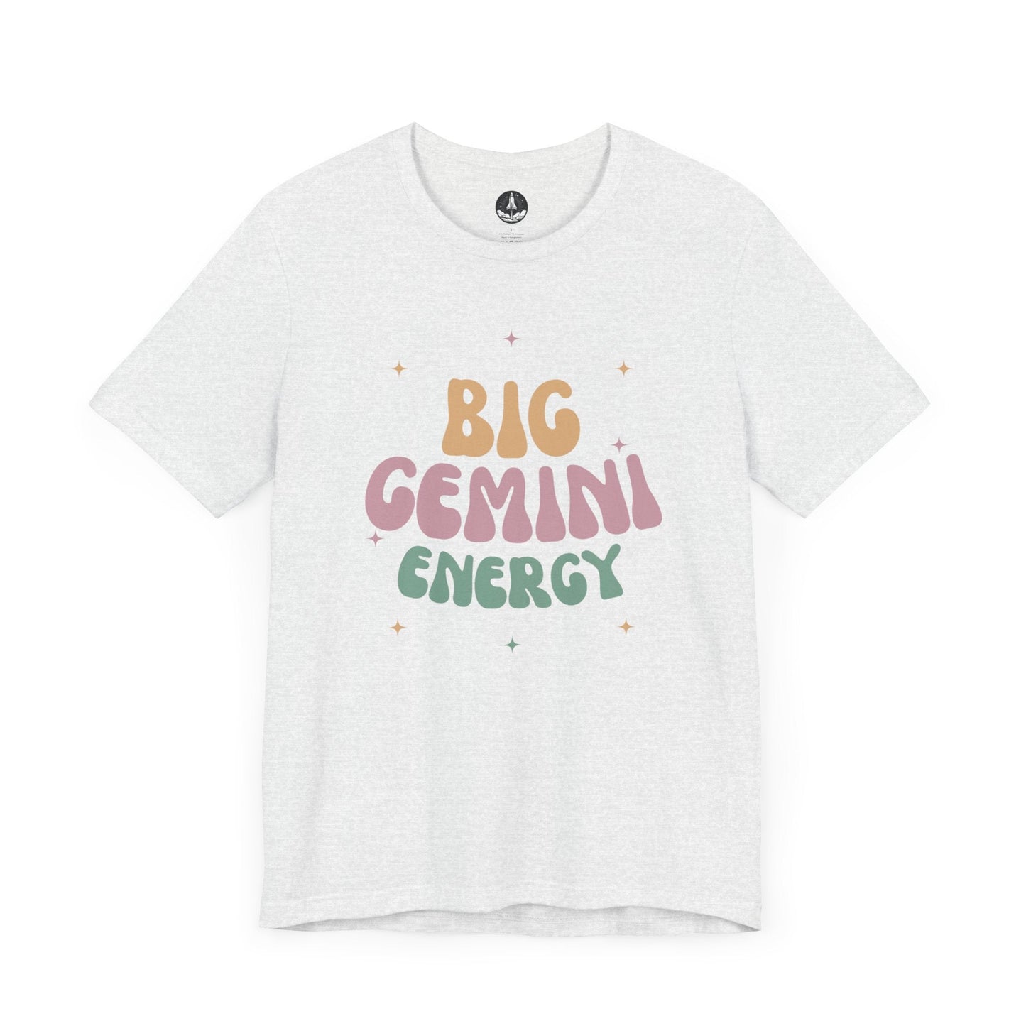 T-Shirt Ash / S Big Gemini Energy T-Shirt: Vibrant Zodiac Apparel for Astrology Lovers