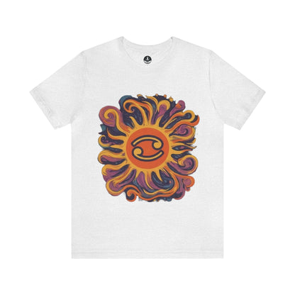 T-Shirt Ash / S Cancer Cosmic Swirl T-Shirt: Embrace the Celestial Tide