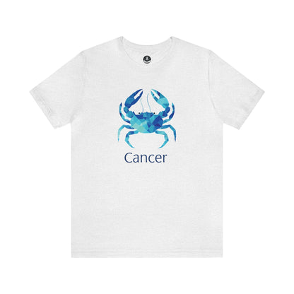 T-Shirt Ash / S Cancer Geometric Constellation T-Shirt: Modern Astrology Meets Art