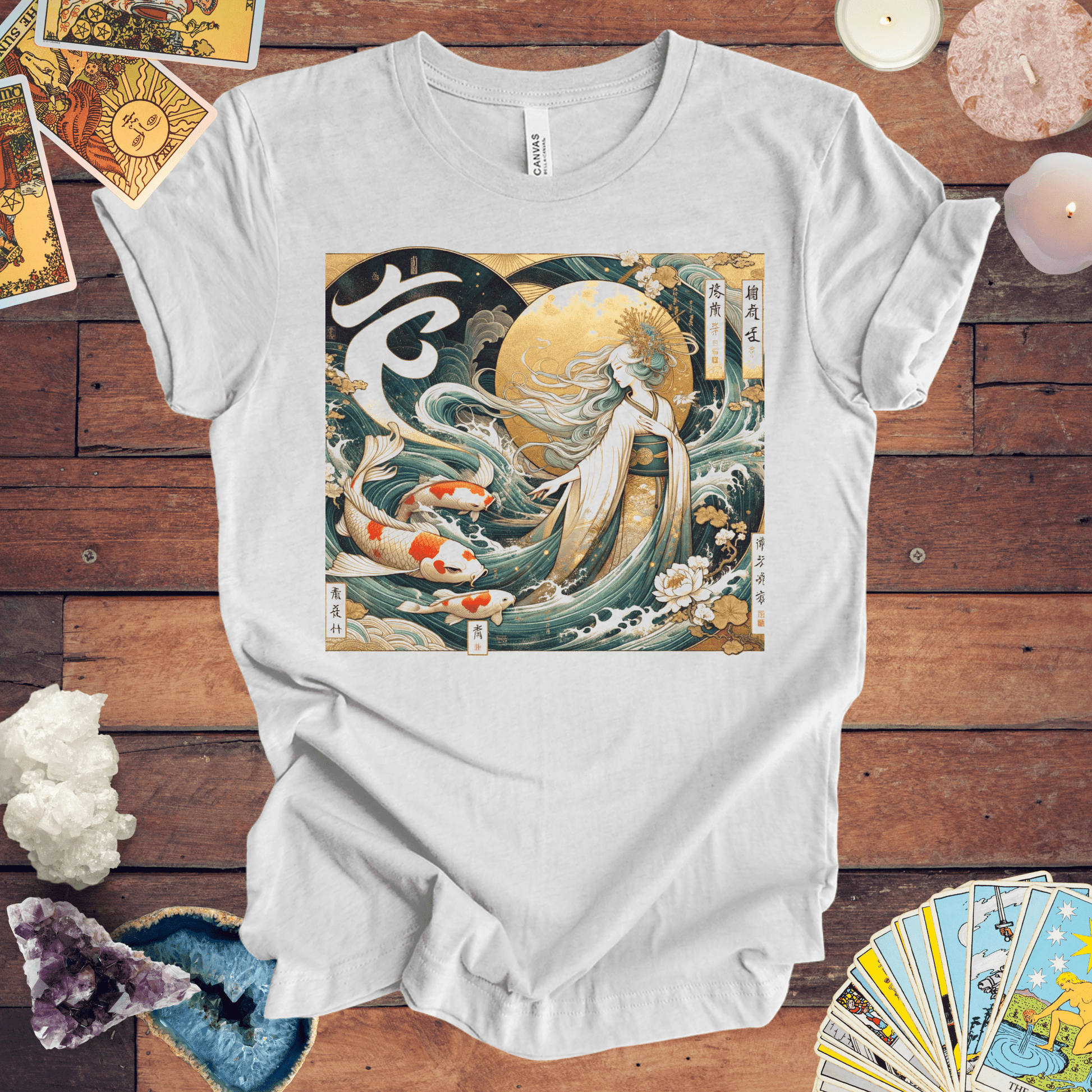 T-Shirt Ash / S Celestial Maiden Koi: Nihonga Virgo T-Shirt