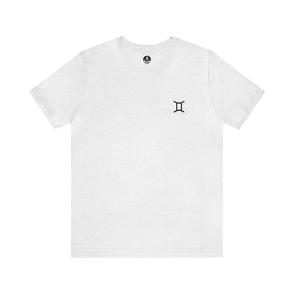 T-Shirt Ash / S Gemini Twin Glyph T-Shirt: Dynamic Style for the Social Butterfly