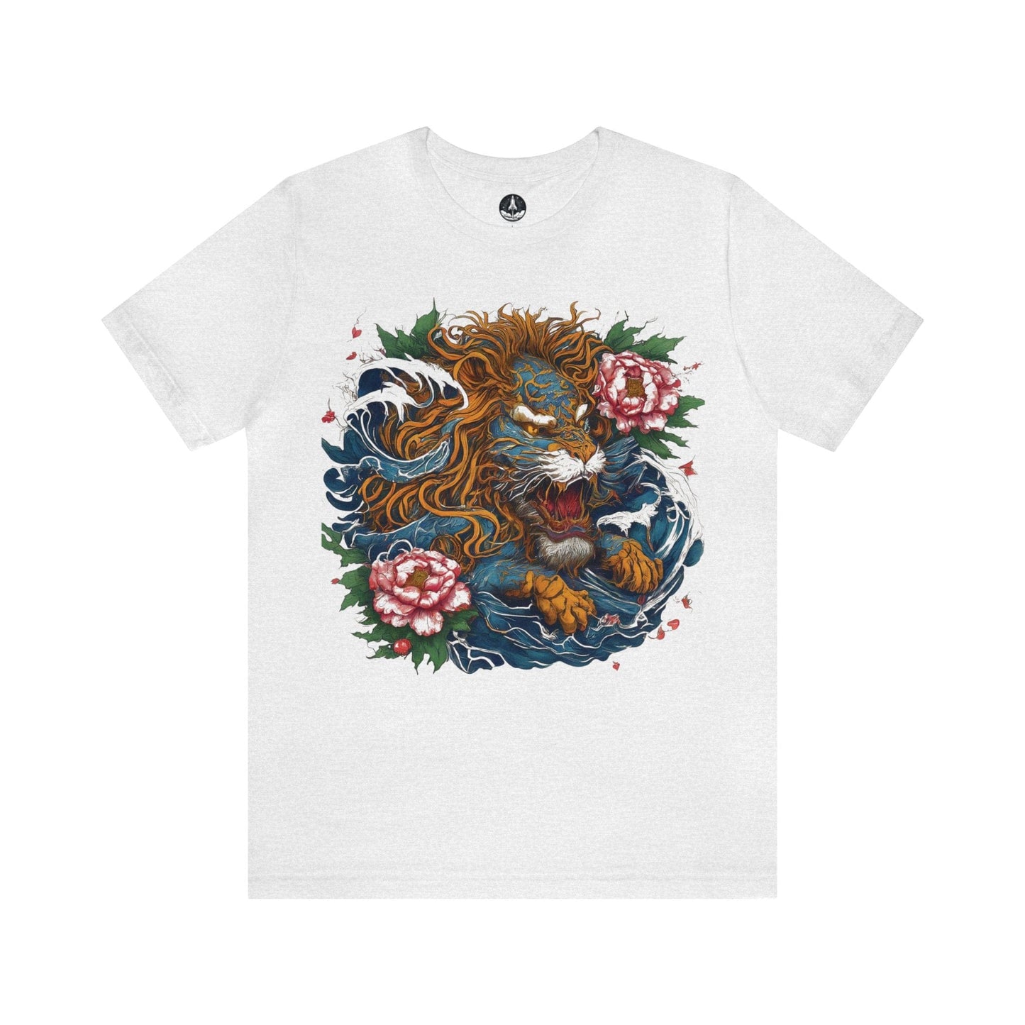 T-Shirt Ash / S Japanese Irezumi Leo T-Shirt
