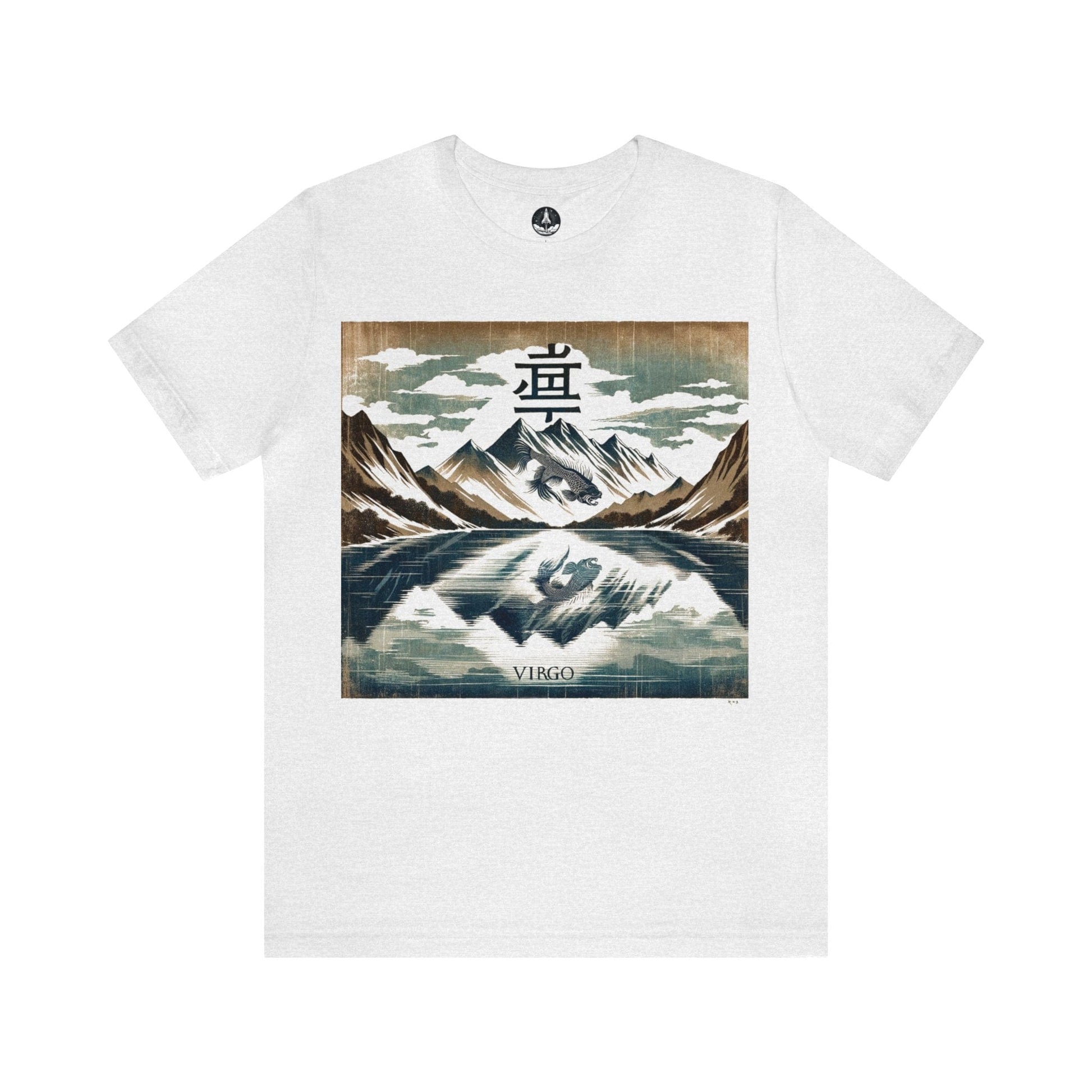 T-Shirt Ash / S Mountaintop Reflection: Virgo Gyotaku T-Shirt