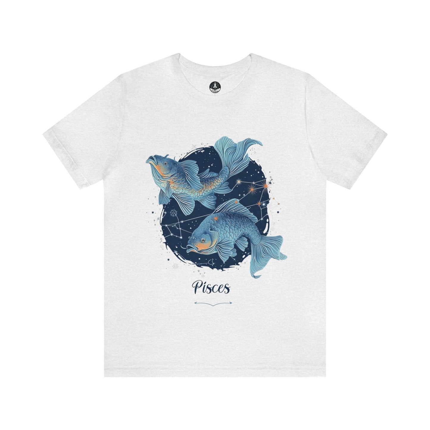 T-Shirt Ash / S Mystic Pisces Flow T-Shirt: Ocean-Inspired Design on Premium Fabric