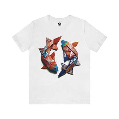 T-Shirt Ash / S Origami Pisces T-Shirt