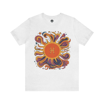 T-Shirt Ash / S Pisces Sun Sign Soft T-Shirt: Flow with the Cosmic Current