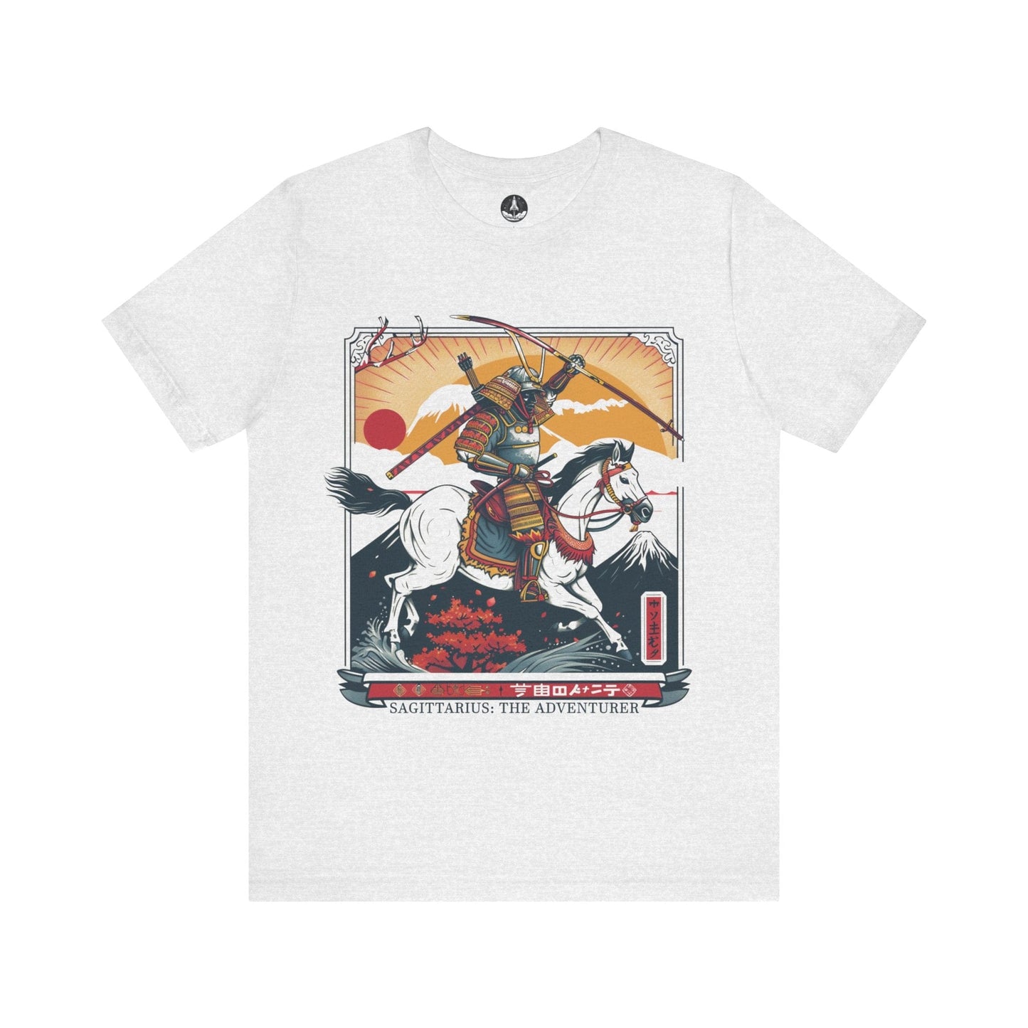 T-Shirt Ash / S Samurai Archer Sagittarius TShirt: Valor in the Journey