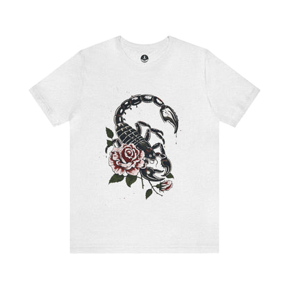 T-Shirt Ash / S Scorpio's Essence TShirt: Mystical Scorpion Art on Soft Cotton