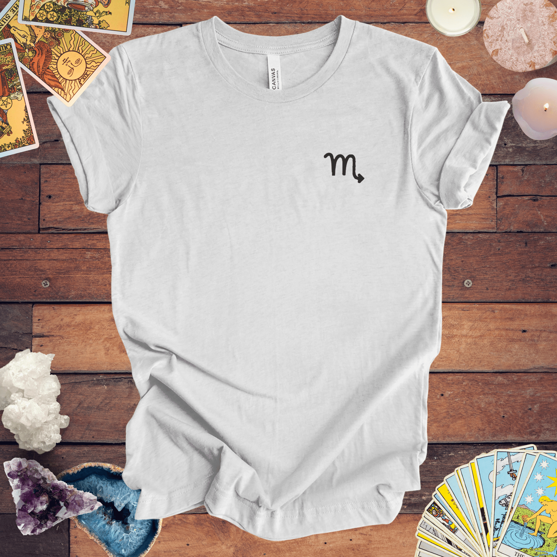 T-Shirt Ash / S Scorpio Zodiac Cipher T-Shirt: Unveil Your Mystery with Elegant Minimalism