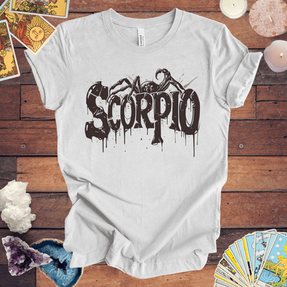 T-Shirt Ash / S Sting of Mystery Scorpio TShirt: Intensity Unleashed