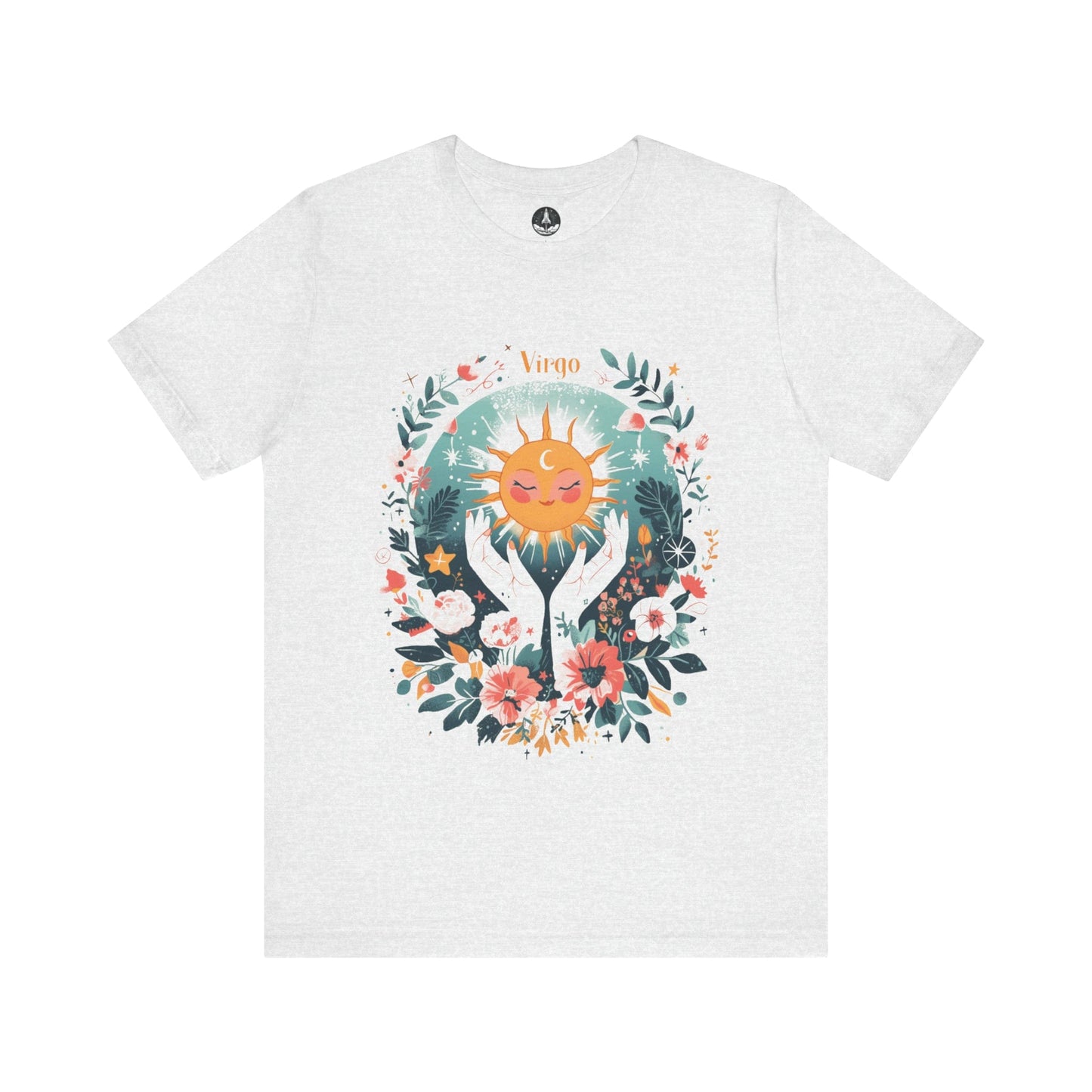 T-Shirt Ash / S Sunlit Maiden Virgo TShirt: Blossoming with Detail