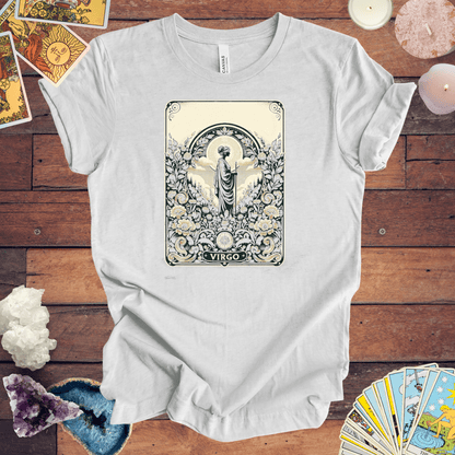 T-Shirt Ash / S The Hermit's Garden: Virgo Tarot Card T-Shirt