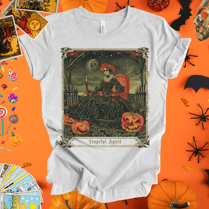 T-Shirt Ash / S Vengeful Spirit Tarot Card T-Shirt - Halloween Limited Edition