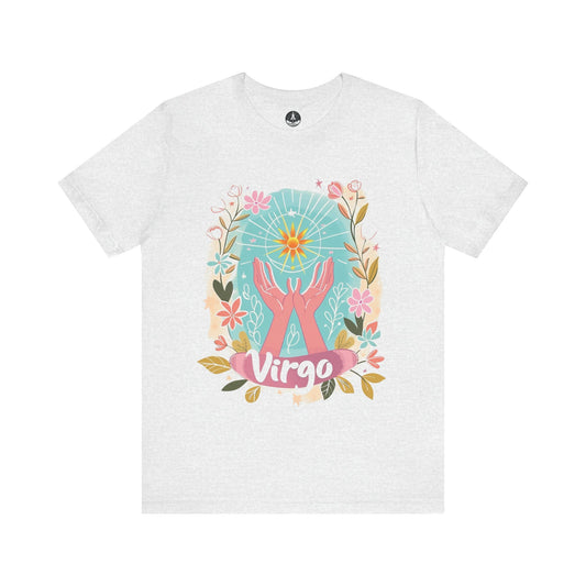 T-Shirt Ash / S Virgo's Bloom TShirt: Nurturing Nature's Beauty