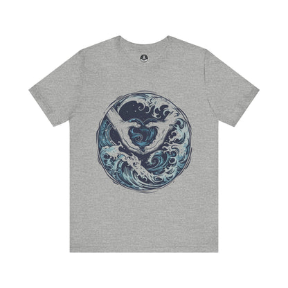 T-Shirt Athletic Heather / S Aquarian Currents TShirts: Embrace the Flow