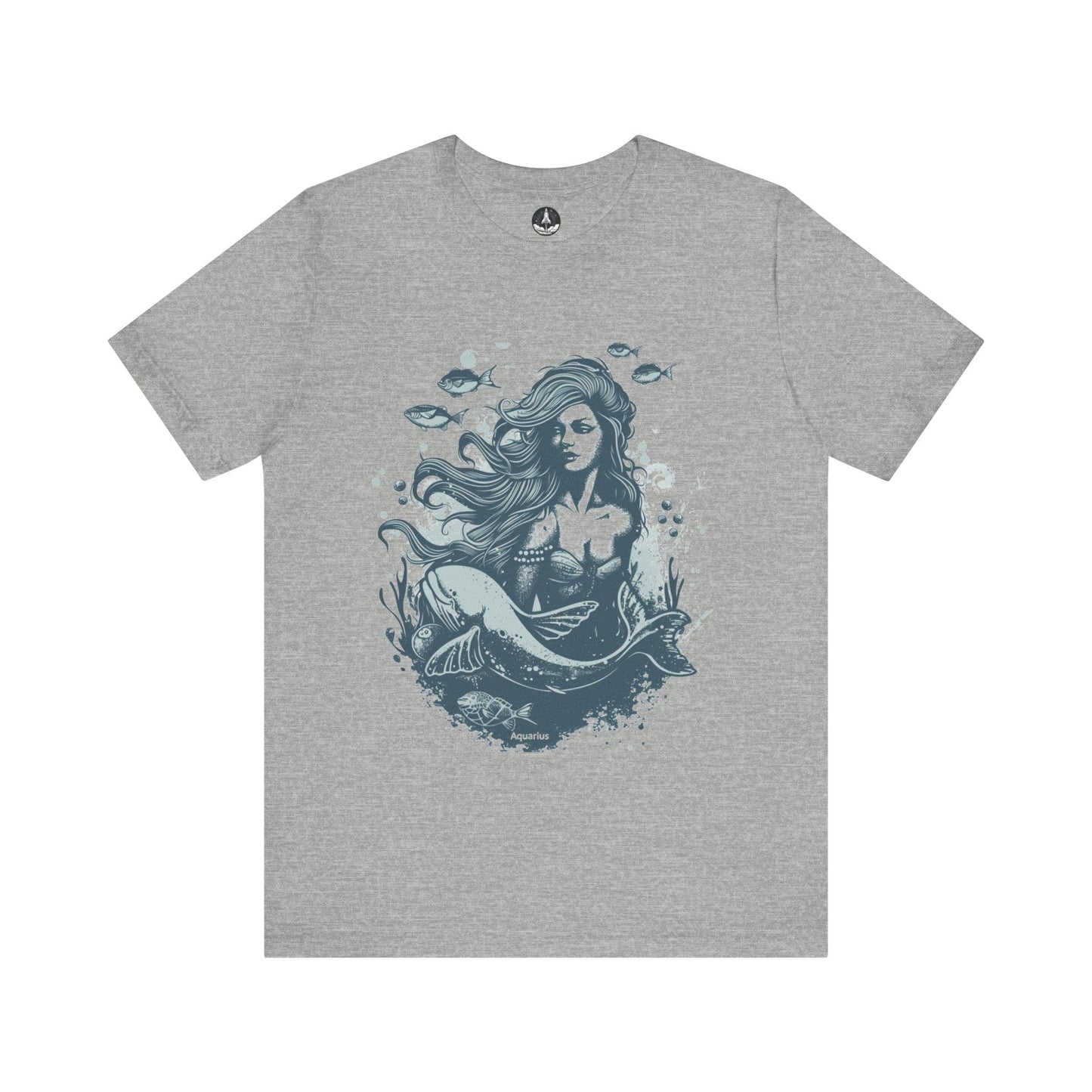 T-Shirt Athletic Heather / S Aquarius Siren T-Shirt: Enchanting Depths for the Visionary Spirit