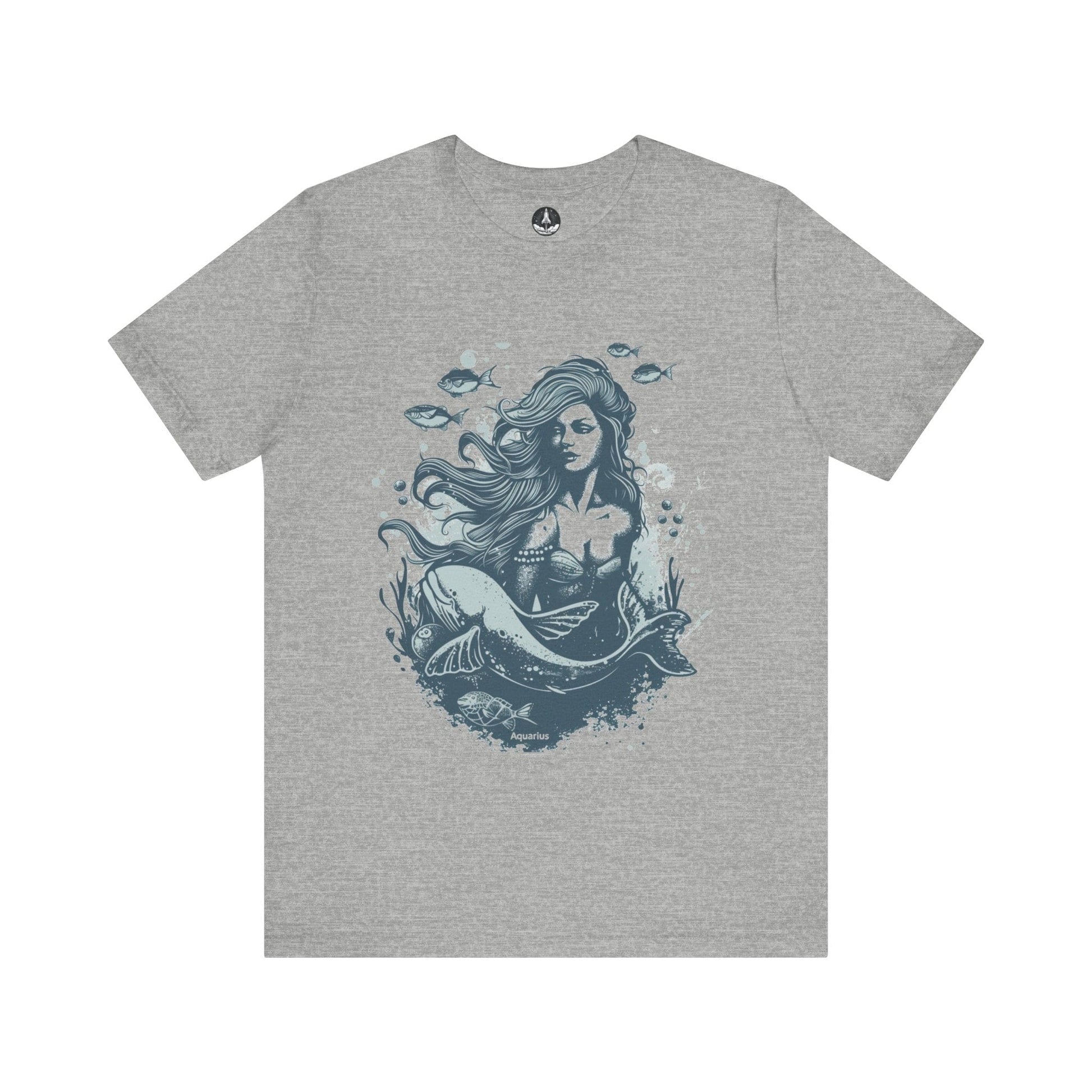T-Shirt Athletic Heather / S Aquarius Siren T-Shirt: Enchanting Depths for the Visionary Spirit