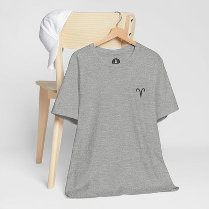 T-Shirt Athletic Heather / S Aries Minimalist Icon TShirt: Bold Simplicity for the Trailblazer