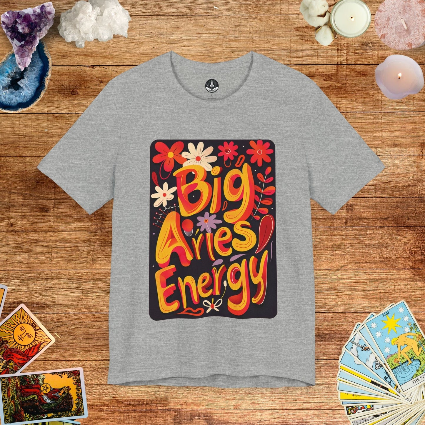 T-Shirt Athletic Heather / S Big Aries Energy T-Shirt