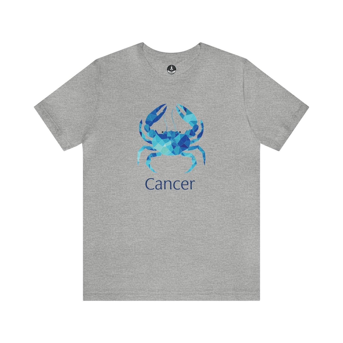 T-Shirt Athletic Heather / S Cancer Geometric Constellation T-Shirt: Modern Astrology Meets Art