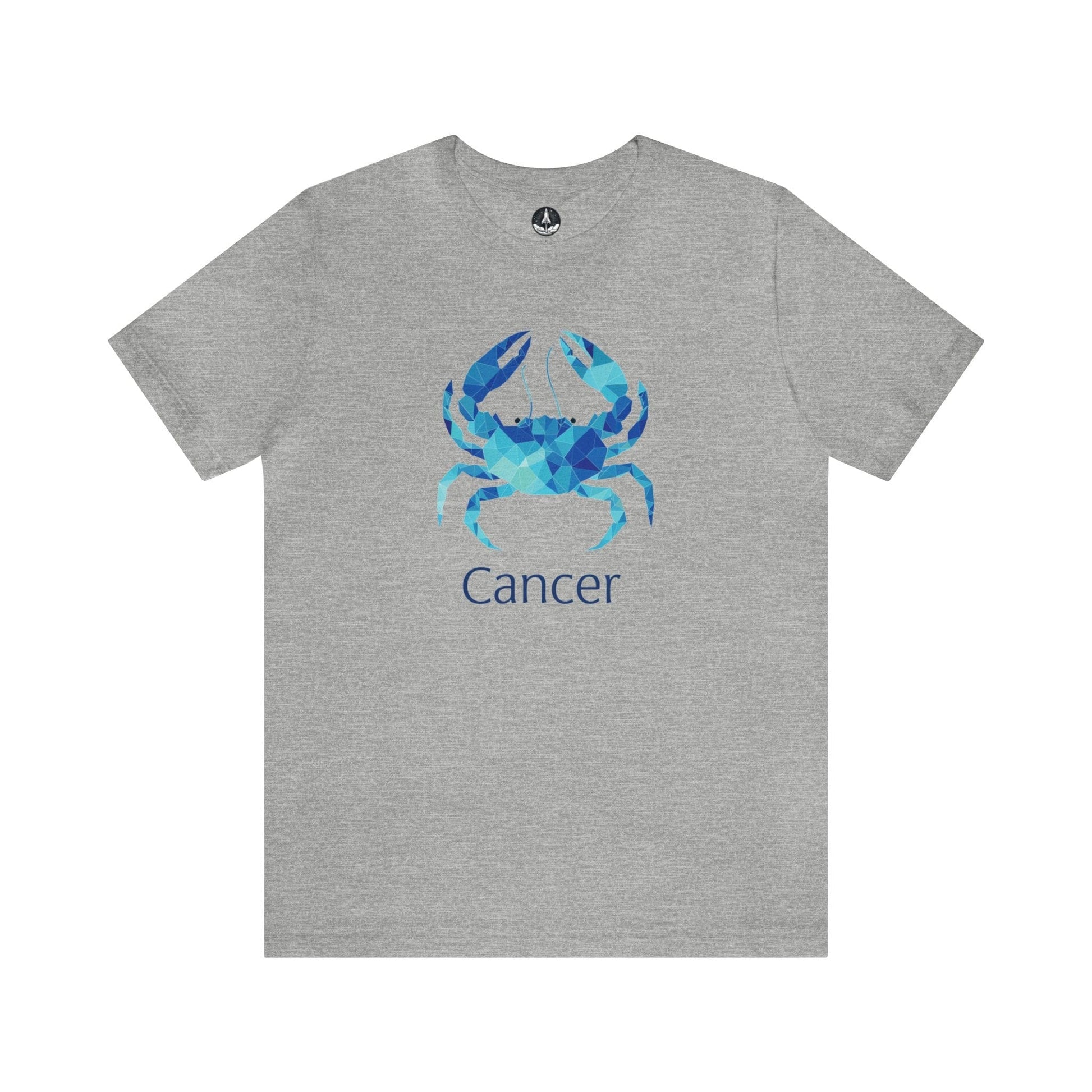 T-Shirt Athletic Heather / S Cancer Geometric Constellation T-Shirt: Modern Astrology Meets Art